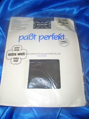 VINTAGE RETRO Kunert Nylons Chinchillan Strumpfhose Gr. 48-50 XL graphit 15 den