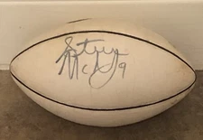 STEVE McNAIR Signed Football, TENNESSEE TITANS, RAVENS, 3x Pro Bowl (Dec'd 2009)