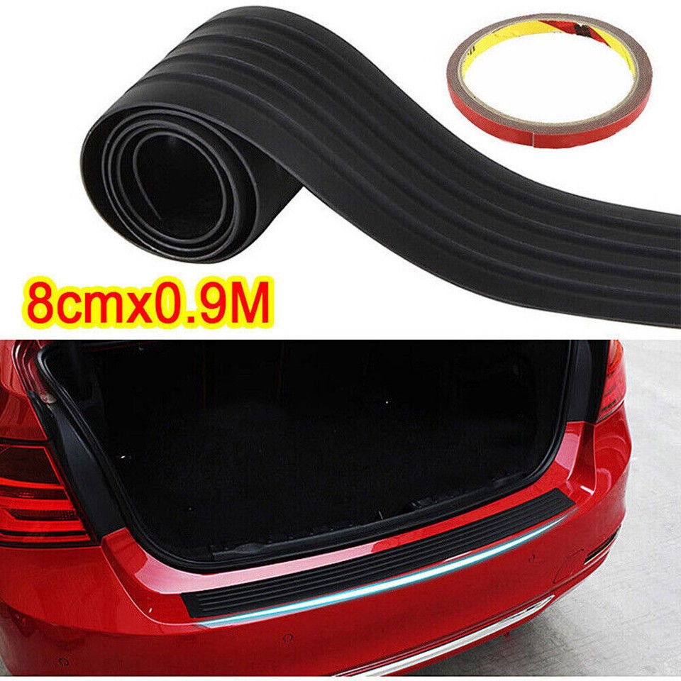 90cm Black Car Rear Bumper Protector Cover Sill Scuff Plate Decor