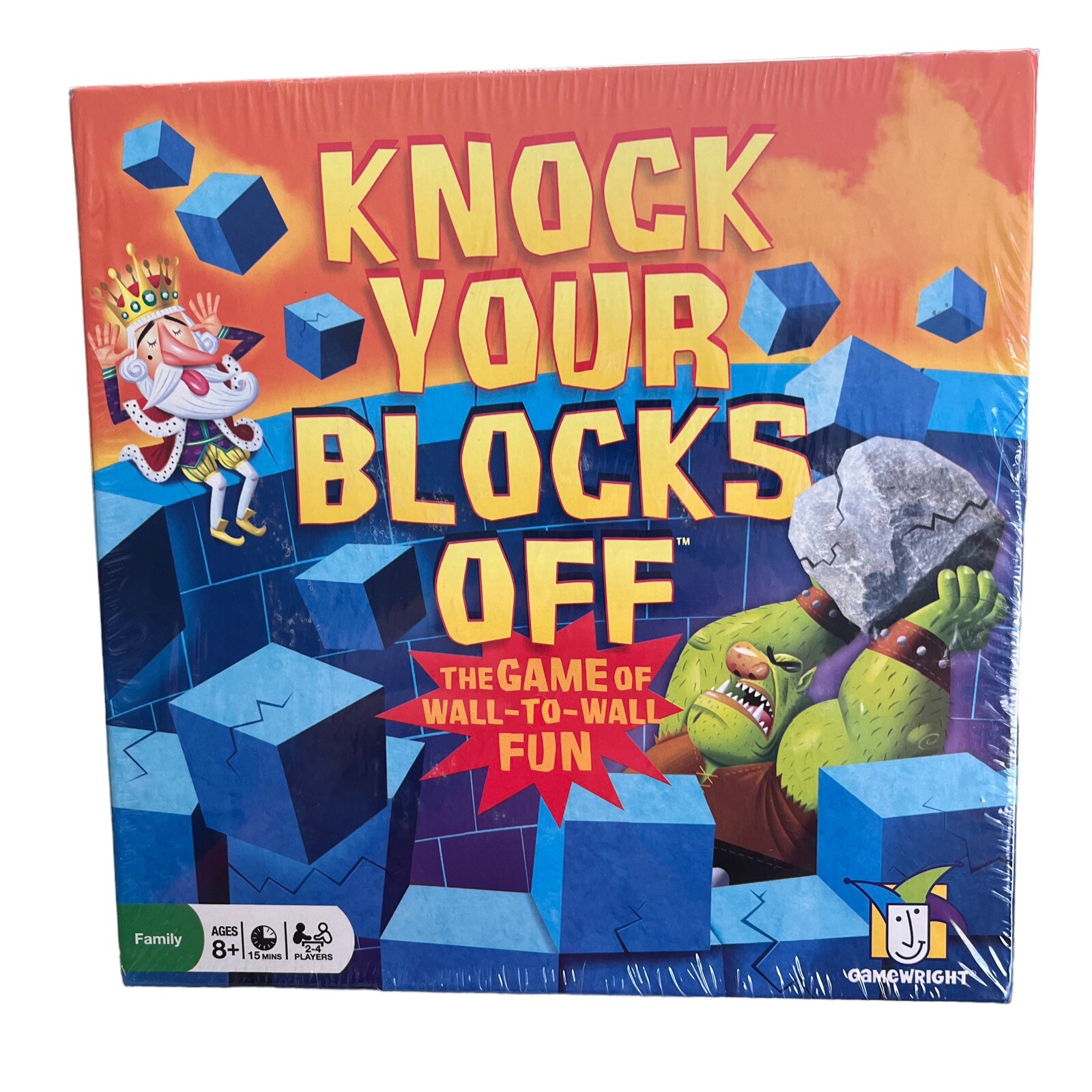 2011 Knock Your Blocks Off Game Wall to Wall Fun by Gamewright NEW