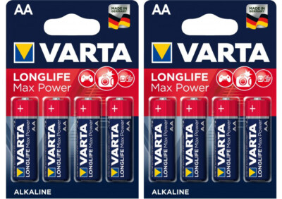 8 x VARTA Longlife Max Power AA LR6 4706 MN1500 1.5V Hi-Fi Batteries
