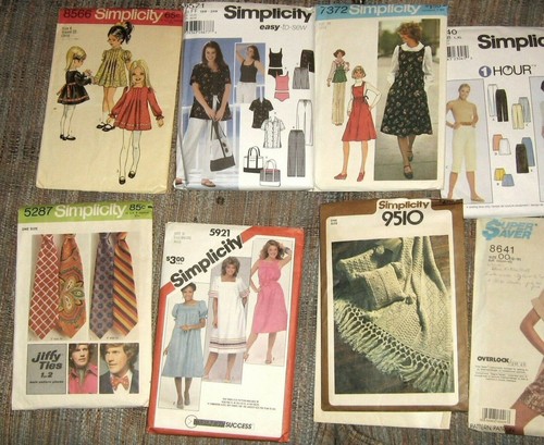 Vintage Lot 30-40 Simplicity Dress Print Patterns 1950-1990, Butterick,McCalls D - Picture 6 of 9