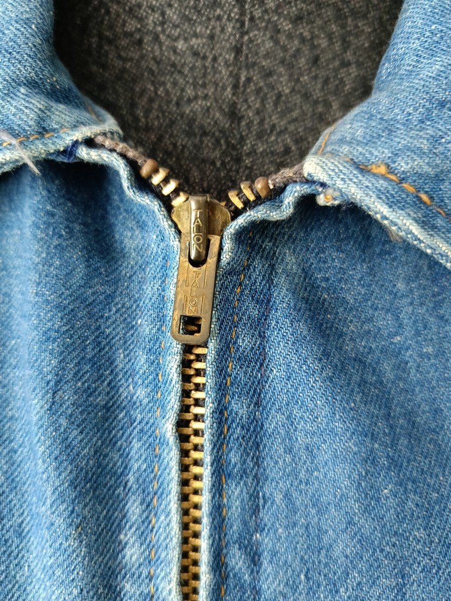 40s 50s Red White Blue Brand USA vintage Talon zipper denim work