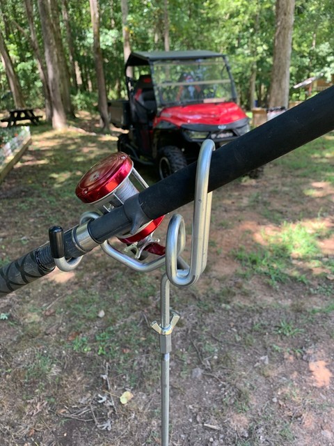 Rod Holders Bank Fishing 2 post Heavy Duty . Dual Angle $20.00 each 36 " tall | eBay