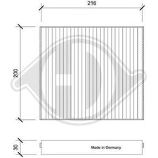 DIEDERICHS Innenraumfilter Pollenfilter für Nissan X-Trail T30 DCI0230