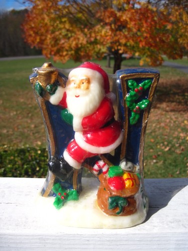 NOEL Vintage Weihnachtsmann Wachskerzen Neu aus altem Lagerbestand - 5" hoch - Bild 5 von 10