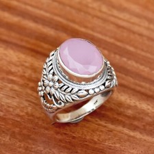 Rose Quartz Ring, 925 Sterling Silver Ring, Handmade Ring, Women Designer Ring