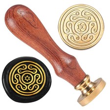 1pc Goddess Hekate Symbol Wax Stamp Wave Wax Sealing Stamp 1" Brass Head