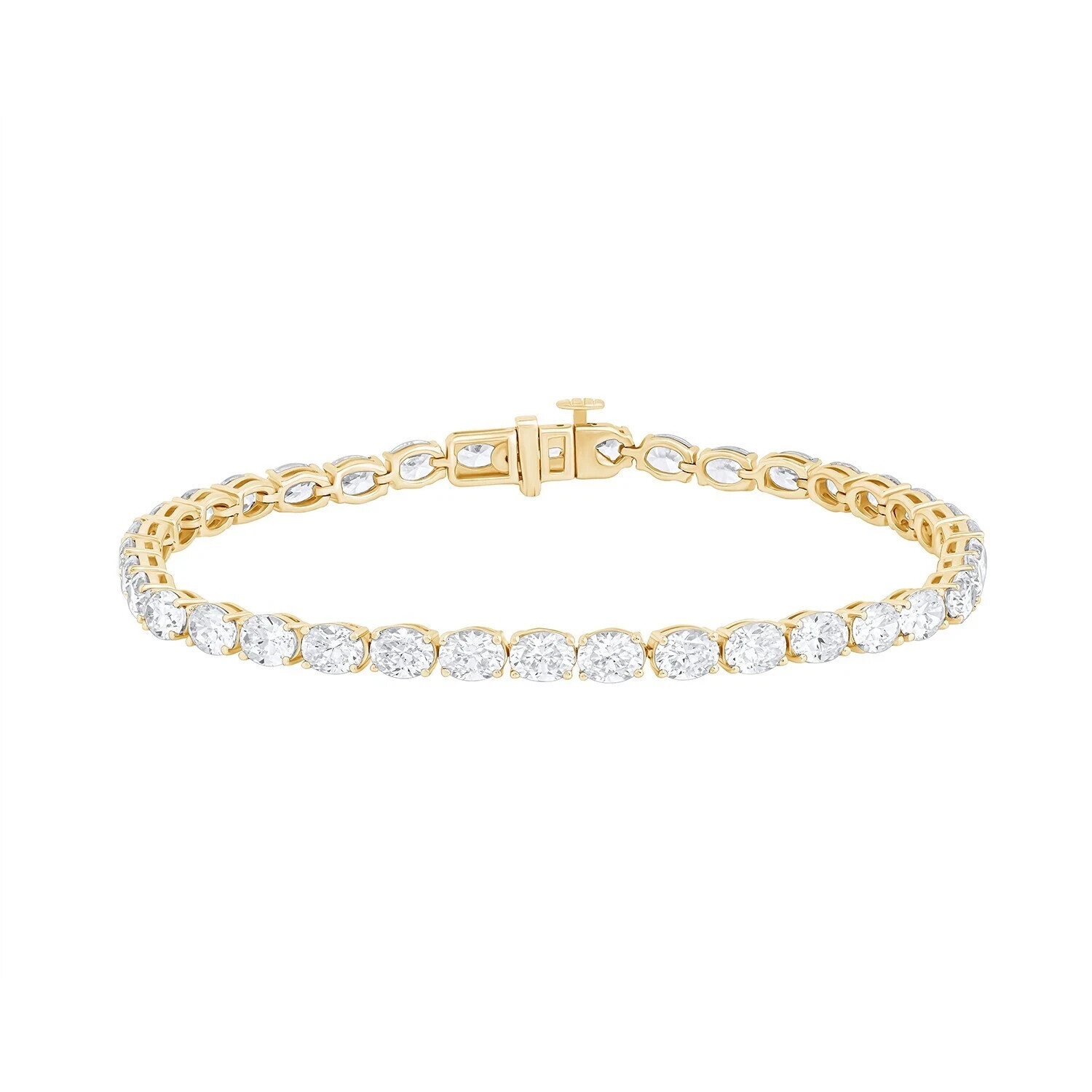 7.50Ct Oval Cut Lab Created Diamond Tennis Bracelet 7