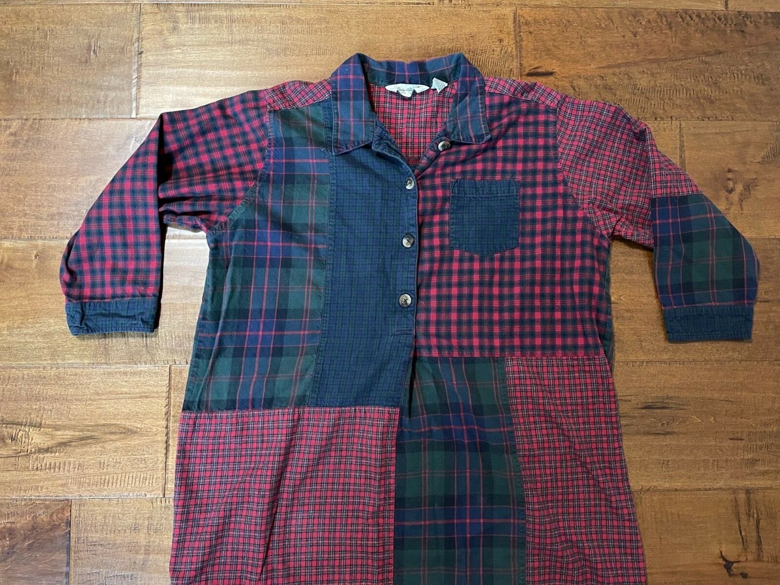 Vintage Eddie Bauer Flannel Long Night Shirt Sleep Lo… - Gem