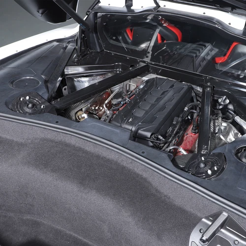 Juego de cubiertas interiores de bahía de motor de fibra de carbono seca real para Corvette C8 2020-2024 - Imagen 5 de 27