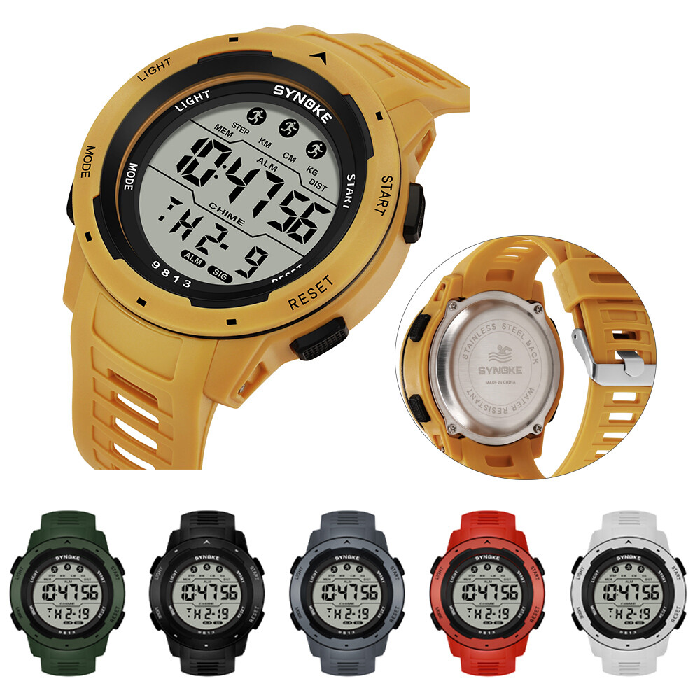 Men Sport Watch Large Dial Easy-to-Read Digital Watch Multi