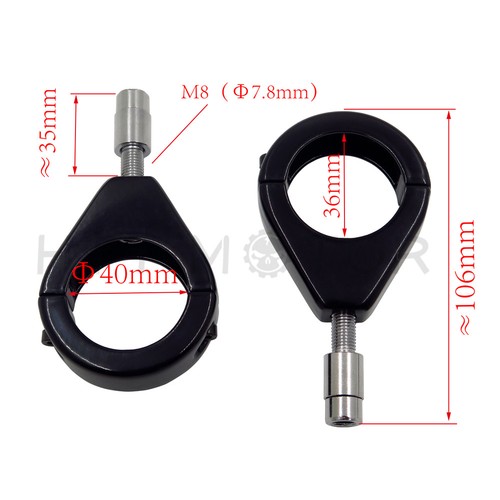 Fork Clamp Turn signal Clamps for Harley Softail Mount Bracket 39mm Fork BLACK - Picture 2 of 7