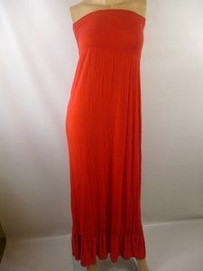 vestito lungo senza spalline