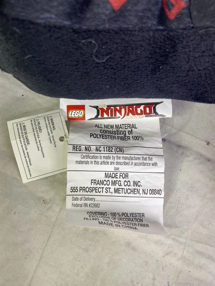 Lego Ninjago Peluche Rojo Ninja Guerrero con Máscara y Diadema Almohada Muñeca Juguete Foto 4 de 4