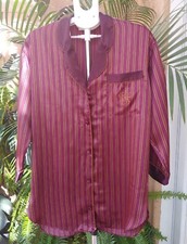 VTG Victorias Secret Gold Label Satin Nightshirt 90s Pajama Sleepshirt XS Wine