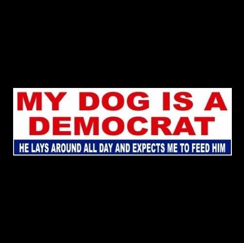 Funny "my Dog Is a Democrat" Anti Welfare Obama Hillary