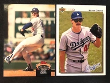 MLB - Kevin Gross 1992 Upper Deck & 1992 Topps Stadium Club Baseball - Dodgers