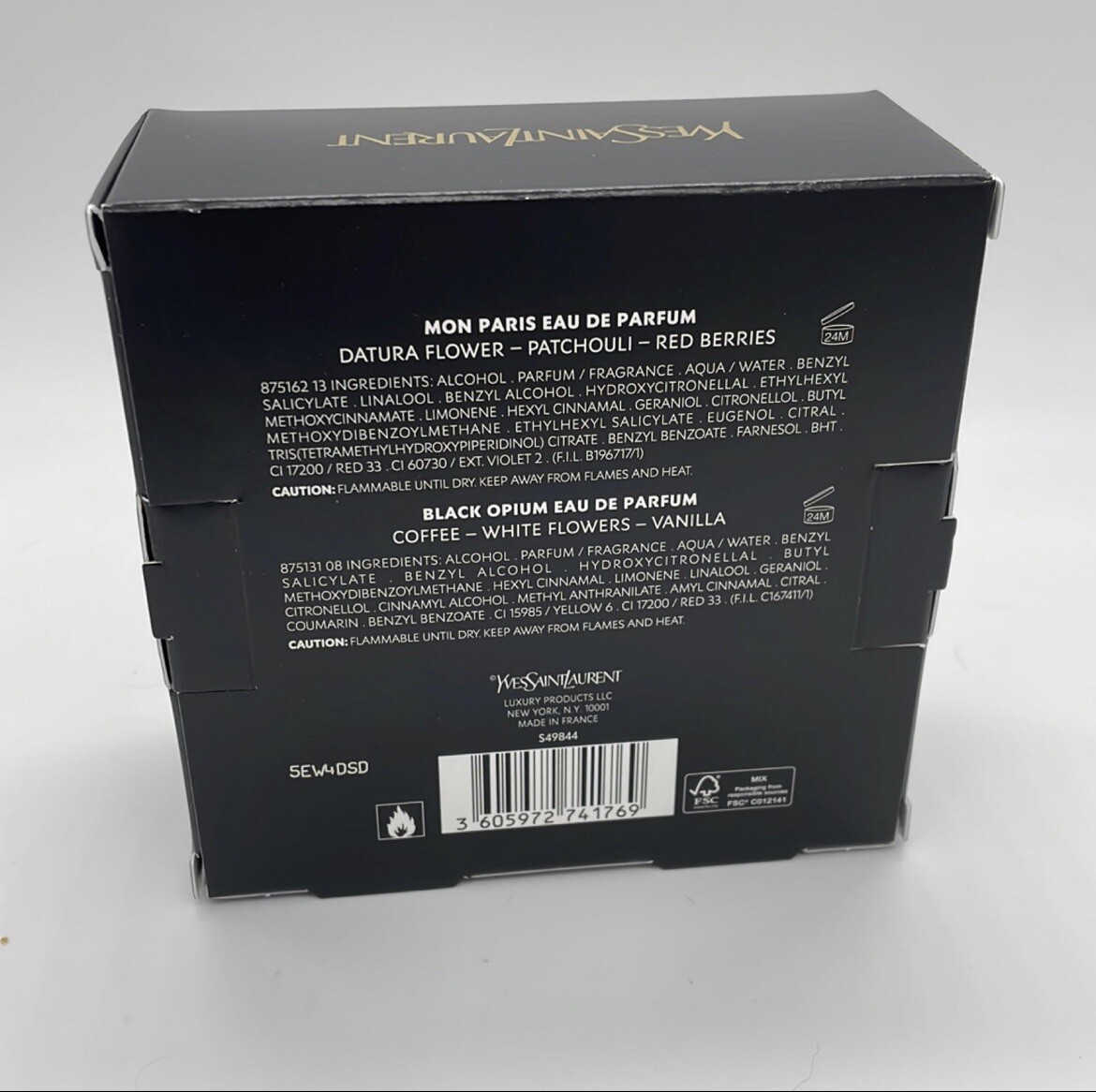 YSL MINI PERFUM GIFT SET-YSL MON PARIS & YSL BLACK OPIUM NEW