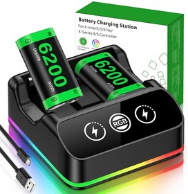 4 Pack 6200mWh Rechargeable Controller Battery Pack for Xbox Series X|S/Xbox One