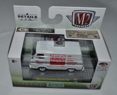 M2 MACHINES CASTLINE AUTO TRUCKS - 1965 FORD ECONOLINE DISPLAY VAN WHITE R46