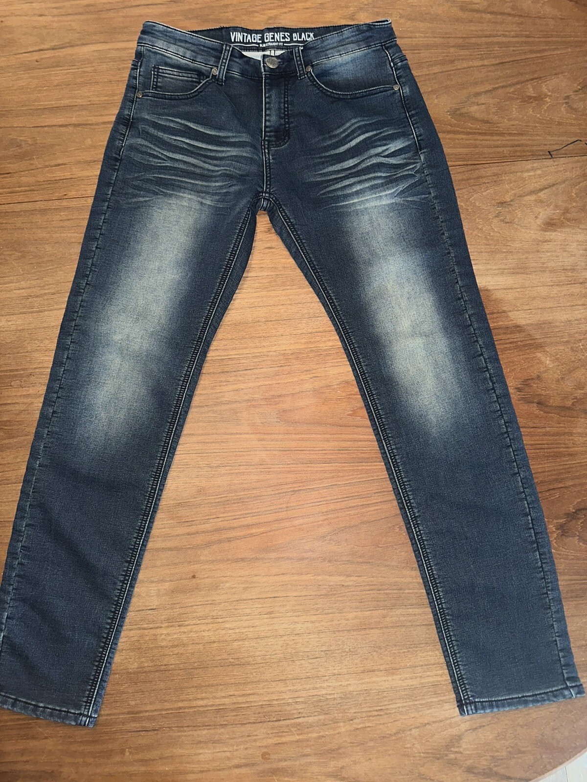 Vintage Genes Black VGB Men's Stretch Jeans Dark… Gem