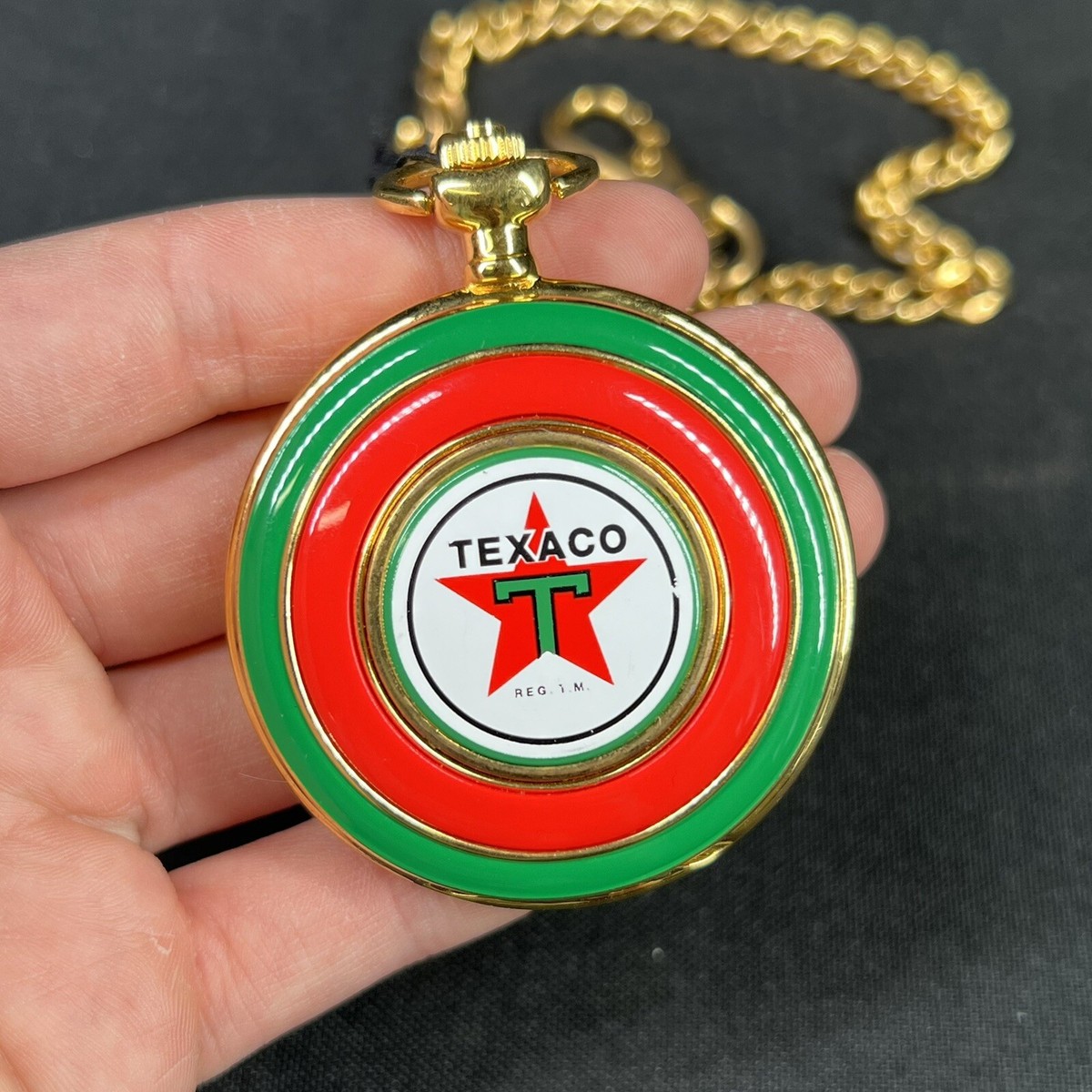 Franklin Mint Texaco Fire Chief Gasoline Pocket Watch W/ Case | eBay