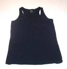Women's JCP Black Cotton Knit Tank Top Small