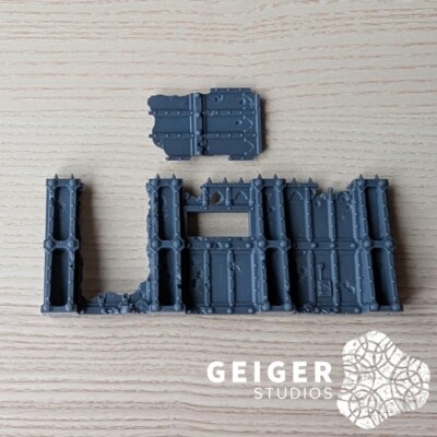40k Kill Team Terrain Bits | Killzone Compound | Siege Side Breached Stockade