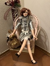 Bambola Zanini Zambelli Nouvelle Vogue Vintage + Poltroncina In Vimini