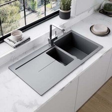 Astini Quadro 1.5 Bowl Reversible Composite Granite Kitchen Sink & Waste