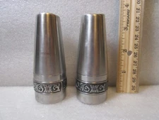 MCM SALT AND PEPPER SHAKERS (INTERNATIONAL DECORATOR STAINLESS 18-8) JAPAN