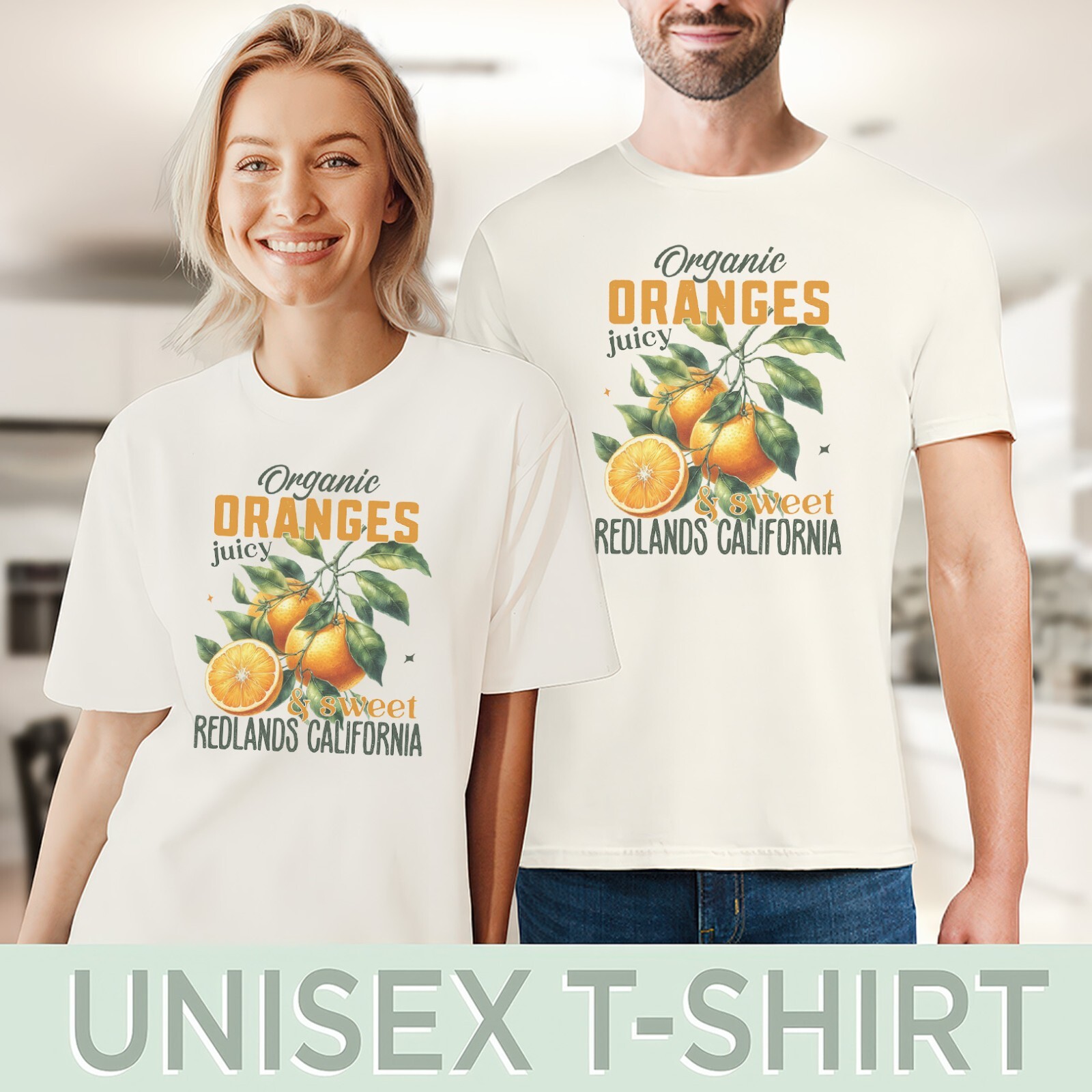 Organic Oranges Tee Juicy Sweet Citrus Fruit TShirt