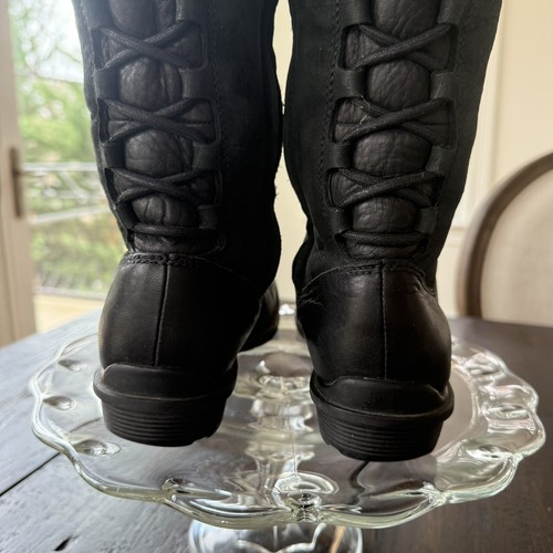 Ugg Australia Black Leather & Suede Smithfield Tall Boot-Women's Size 5.5 EUC - Picture 10 of 17