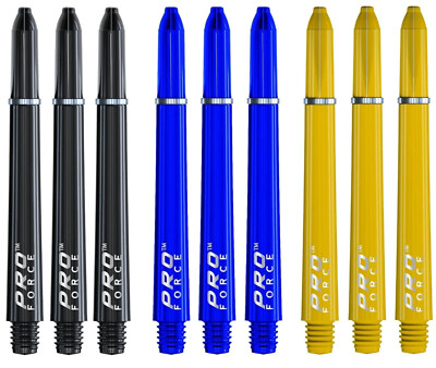 Tiges WINMAU Pro-Force Blue Medium – Nylon à Anneau, Verrouillage Des Ailerons, 3 Tiges De 46mm, Pour Fléchettes