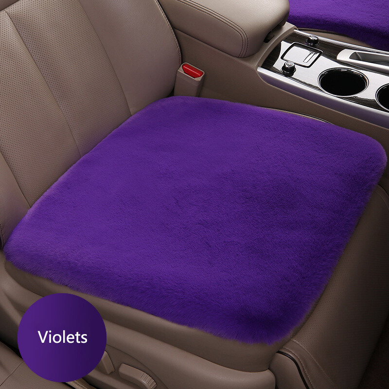 Faux Rabbit Fur Car Seat Cushion – Super Soft, Warm & Non-Slip (Universal Fit For Front Or Back Seats)