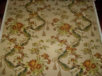 SCALAMANDRE OLD WORLD WEAVERS FIORE E FIOCCO FLORAL PRINT FABRIC 11 YARDS
