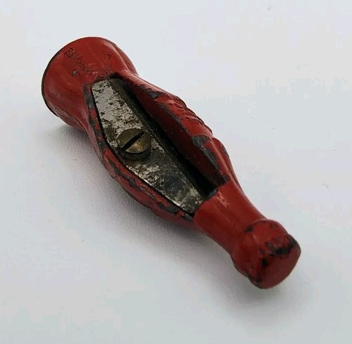 Vintage 1930's Cast Iron Coca Cola Advertising Miniature Bottle Pencil Sharpener - Picture 4 of 4