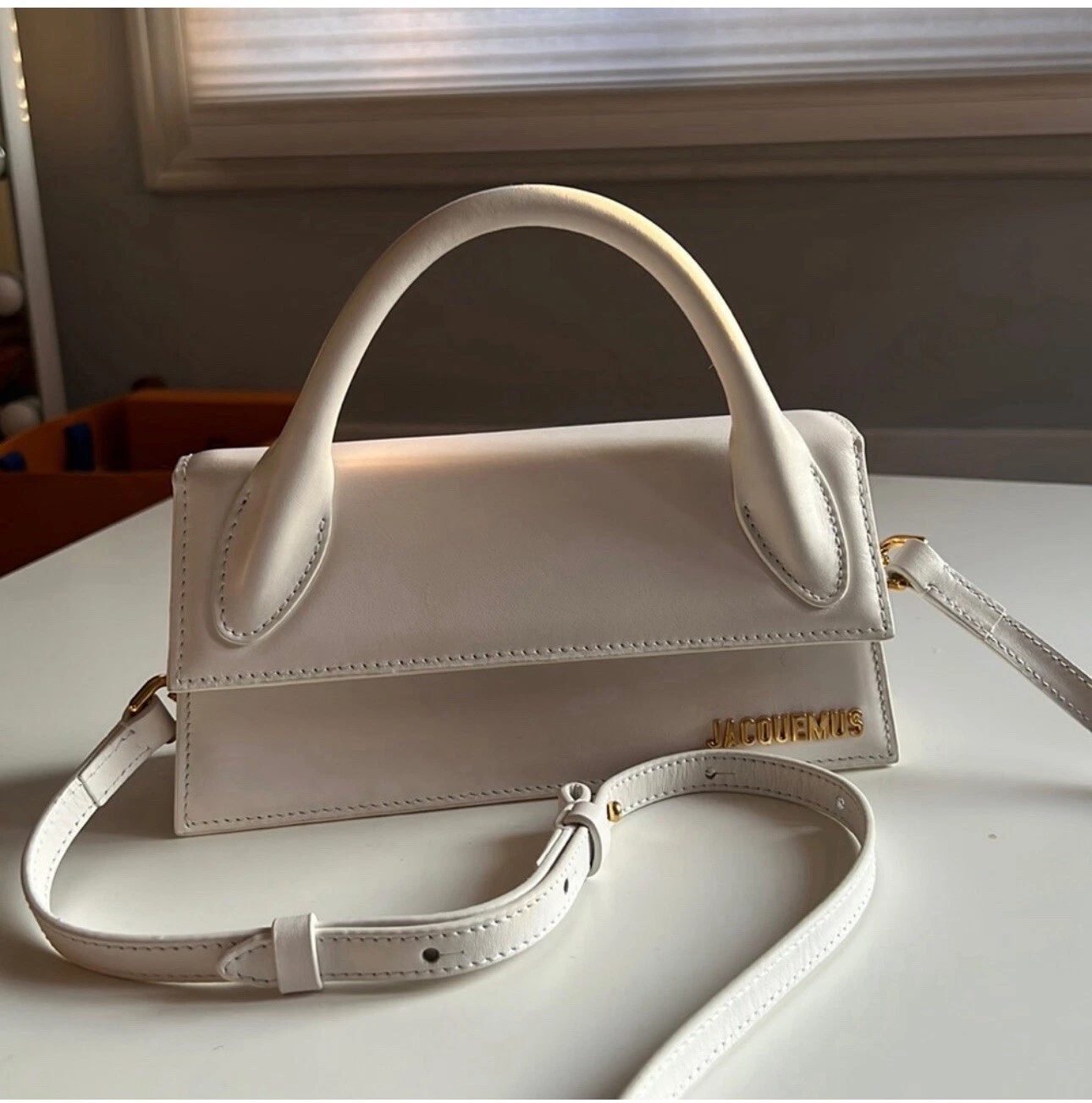 Jacquemus — Jacquemus White Le Chiquito Long Leather Bag
