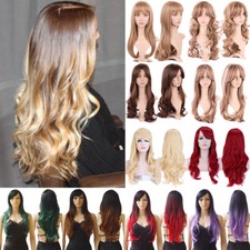 Cosplay Daily Women Full Wig Long Straight Hair Synthetic Heat Resistant Wigs RW