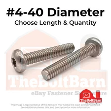 #4-40 18-8 Stainless Steel Star Drive Pan Head Machine Screws (Pick Length&Qty)