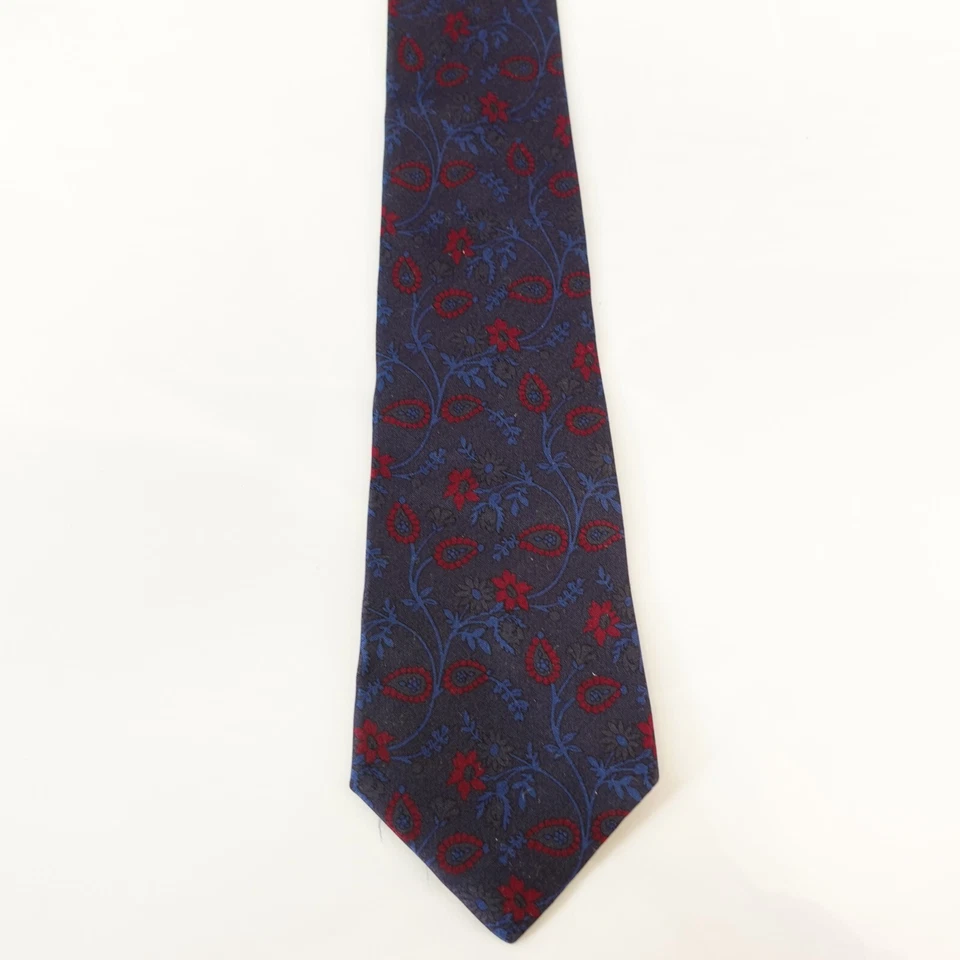 Emanuel UNGARO шеи галстук мужчин темно-синий цветочный шелк роскошь природы богемное узкий костюм - Изображение 2 из 4