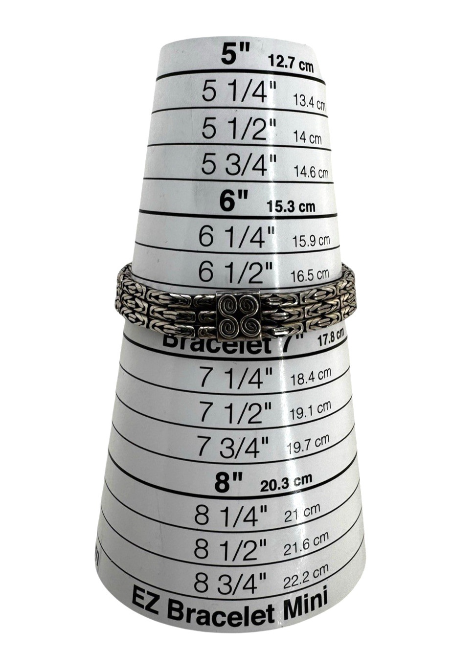 Solid Sterling Silver Triple Strand Byzantine Bra… - image 12