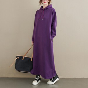 robe longue sweat capuche