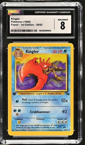 Kingler (1st Edition) graded CGC 8 for sale on eBay