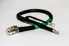 ABR Industries RG213/U Coax Jumper with SO239 to Ring Terminals, 3 Feet Long