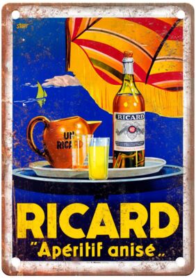 STARR Ricard Apéritif anisé, c 1948 Liquor Poster Retro Look Sign E1326