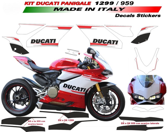 Stickers Kit for Ducati 899/1199/959/1299 Panigale design customized eBay