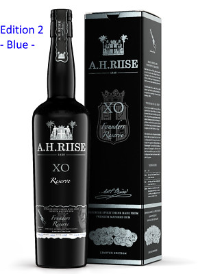 A.H. Riise XO Founders Reserve - Edition 2 - Blue - 44,3 % VOL - 0,7 ltr.