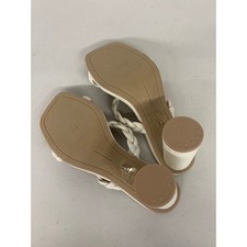 Sandali Dolce Vita Donna Slip-on In Tessuto Perla Vaniglia – Nuovi In Scatola Colore Off-white